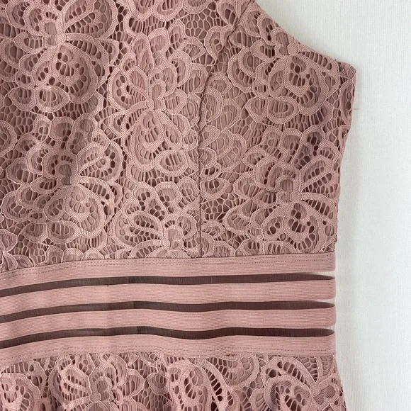 HOMECOMING City Studio Lace Fit Flare Rose Dress - Picture 3 of 8